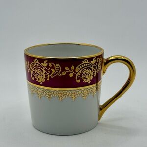 Vintage Limoges France Porcelaine Demitasse Cup Gold Trim